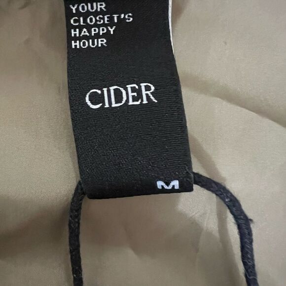 Cropped jacket Cider storm nylon zip up medium army green performance workout - Picture 4 of 7